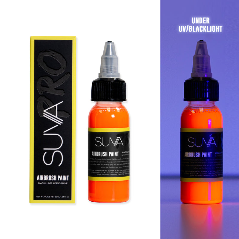 suva pro airbrush paint for special effects in the color uv orange
