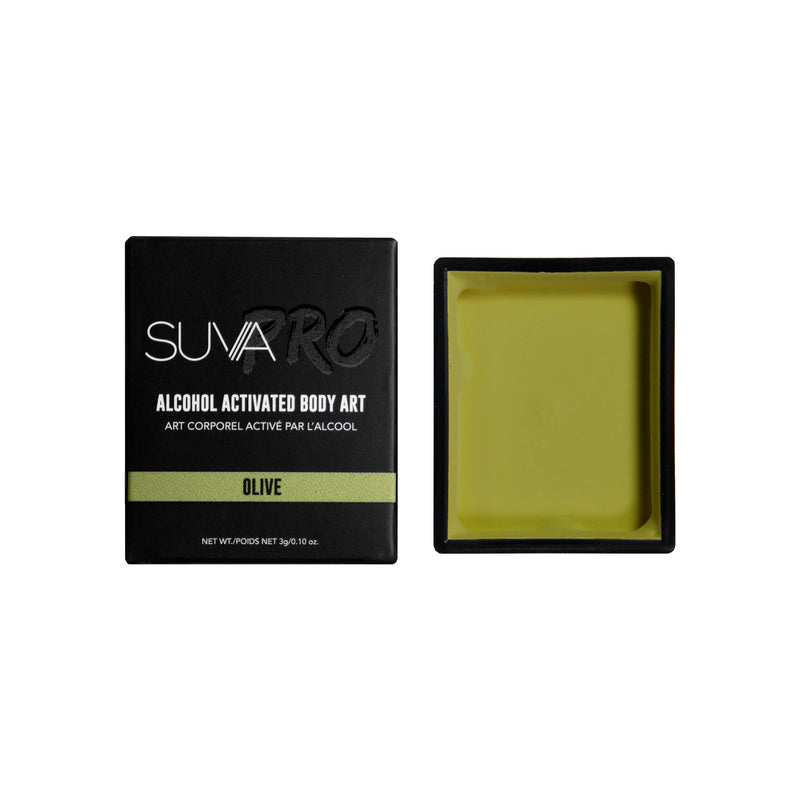 suva pro alcohol palette refill pans in olive