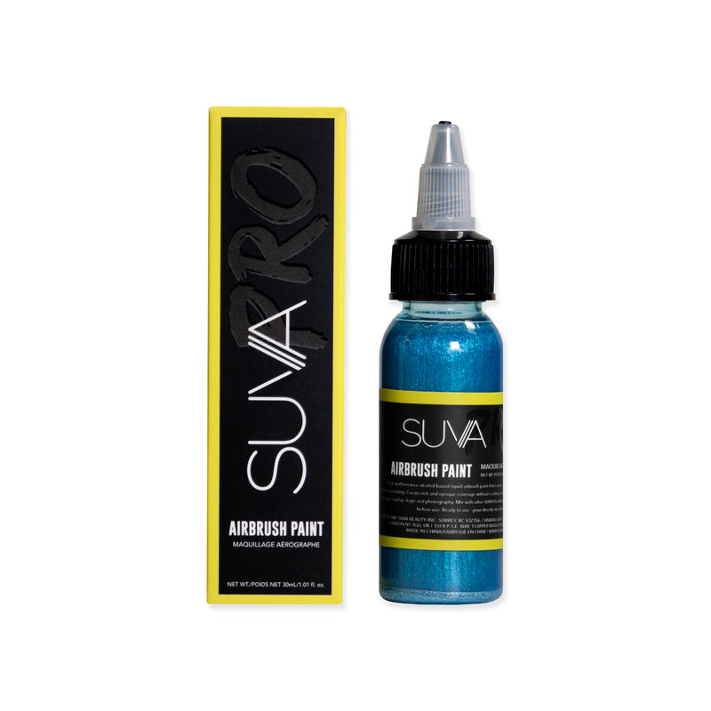 suva pro airbrush paint for special effects in the color chrome blue