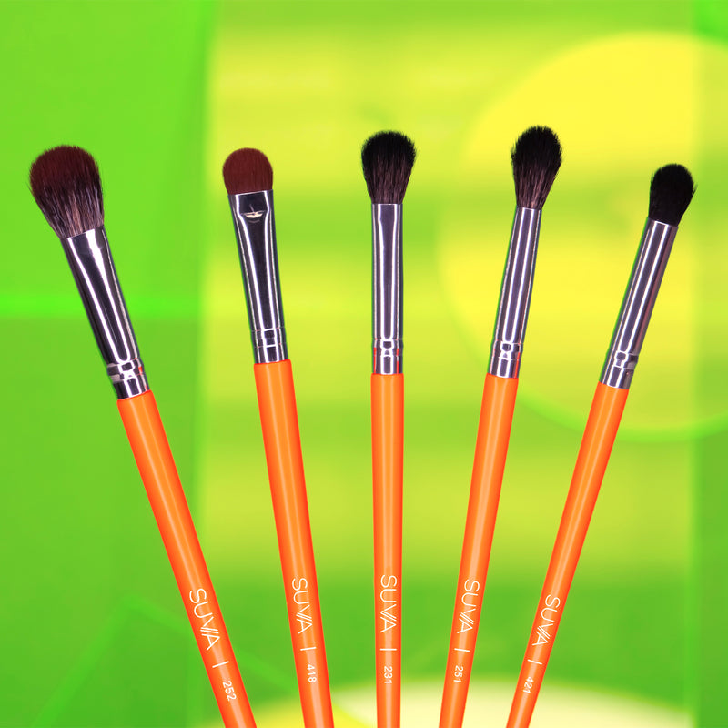 suva beauty essential eye set (neon brush set) brushes 