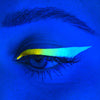 suva beauty's doodle daytrip mix cake hydra fx applied as ombre liner in uv blacklight