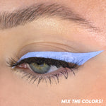 suva beauty's doodle dreams mix cake hydra fx two colors mixed together as liner