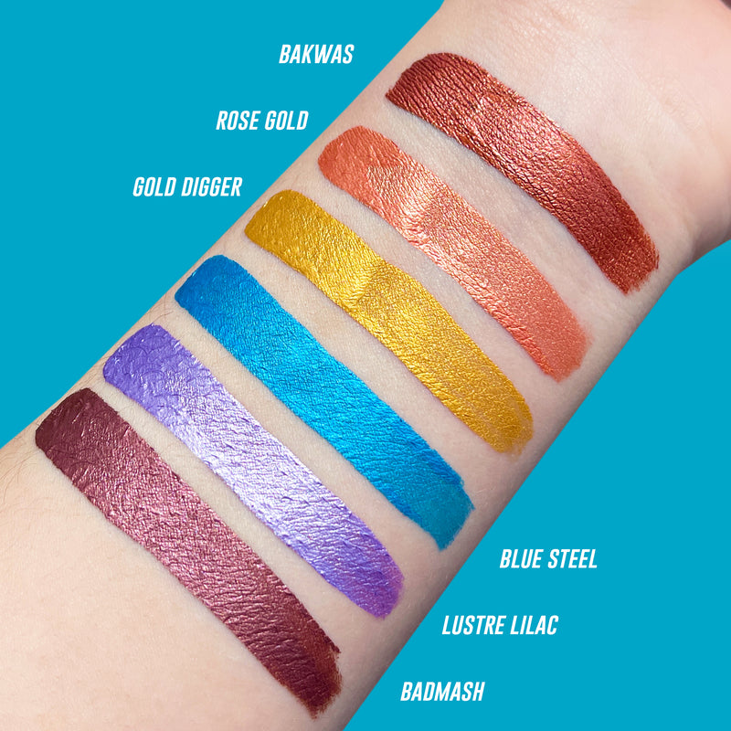 hydra liner/fx chrome metallic colors on arm swatch