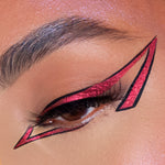 hydra space mars red graphic eyeliner application