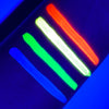 4 piece Neon Swatch under UV light from SUVA Beauty